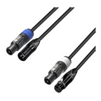 Adam Hall Cables 5 STAR H PCON A 0500 Hybrid Cable | audio Neutrik® XLR x powerCON® | 5 m
