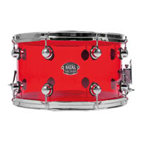 Natal 14" x 5.5” Arcadia Acrylic Snare Drum Transparent Red