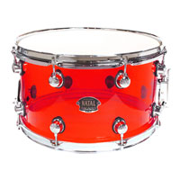 Natal 14" x 8” Arcadia Acrylic Snare Drum Transparent Red