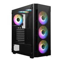 CiT Destroyer Black Mid Tower Tempered Glass PC Gaming Case