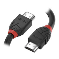 Lindy 0.5m Black Line High Speed HDMI 2.0 Cable Black