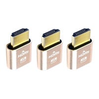 DTECH HDMI Dummy Plug Display Emulator Triple Pack