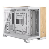 Corsair 2500X White/Bamboo Dual Chamber Tempered Glass Micro ATX PC Case