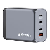 Verbatim 240W UK/US/EU 4-Port GaN Wall Charger With Power Delivery