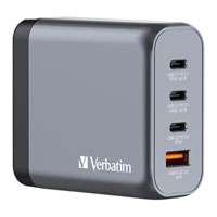 Verbatim 140W UK/US/EU 4-Port GaN Wall Charger With Power Delivery