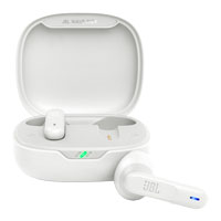 JBL Wave Flex True Wireless White Bluetooth Earbuds + Charging Case