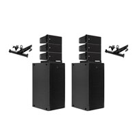 RCF HDL 6-A Active 2-Way Line Array Module x6 + RCF 8008-AS Subs x2