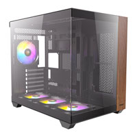 Antec CX800 Wood ARGB Mid Tower Tempered Glass Black PC Gaming Case