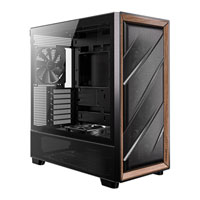 Antec Flux Mid Tower Tempered Glass Black/Wood PC Gaming Case