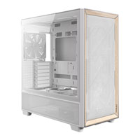 Antec Flux Mid Tower Tempered Glass White/Wood PC Gaming Case