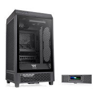 Thermaltake The Tower 200 Black Mini-ITX PC Gaming Case + LCD Panel Kit Bundl