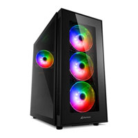 Sharkoon TG5 Pro RGB Black Mid-Tower Tempered Glass PC Gaming Case