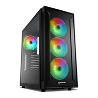 Sharkoon TG6M RGB Black Mid-Tower Tempered Glass PC Gaming Case