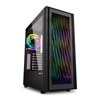 Sharkoon RGB Wave Black Mid-Tower Tempered Glass PC Gaming Case