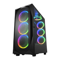 Sharkoon REV300 Black Mid Tower Tempered Glass PC Gaming Case