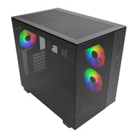 Montech KING 65 PRO Black Mid Tower Dual Chamber Case with 6 Port Fan Hub