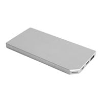 Allocacoc 5000mAh PowerBank Slim Aluminium Fast Charging Power Bank with LED Indicator, Silver