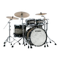 TAMA STAR Walnut 4 Piece 22" Shell Pack (22/10/12/16) - Satin Black Japanese Sen Burst