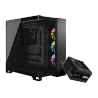 Corsair 6500X Dual Chamber Black Chassis + Corsair RM850e Black PSU Bundle