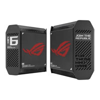 Open Box ASUS ROG Rapture Tri-Band GT6 AiMesh Ready Black Gaming Router - 2 Pack