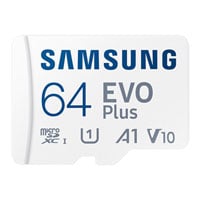 Samsung EVO Plus 64GB 4K Ready MicroSDXC Card UHS-I U1 with SD Adapter