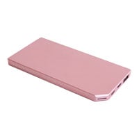 Allocacoc 5000mAh PowerBank Slim Aluminium Fast Charging Power Bank with LED Indicator, Pink