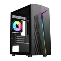 CiT Alpha Micro-ATX Gaming PC Case Black