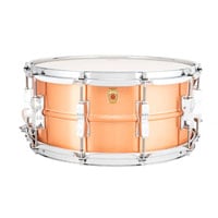 (OPEN BOX) Ludwig Acro Copper Snare Drum - 6.5 x 14 inch - Brushed