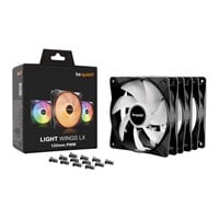 be quiet! Light Wings LX 120mm ARGB Black PWM Triple Fan Pack