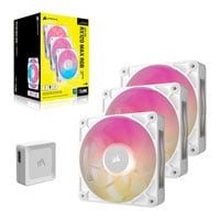 Corsair iCUE LINK RX120 MAX RGB White 120mm PWM Thick Fan Starter Kit 3 Pack