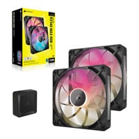 Corsair iCUE LINK RX140 MAX RGB Black 140mm PWM Thick Fan Starter Kit 2 Pack