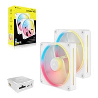 CORSAIR iCUE LINK LX140-R RGB 140mm PWM Reverse Fans Starter Kit - White