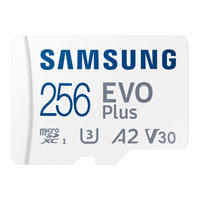 Samsung EVO Plus 256GB MicroSDXC Card UHS-I U3 with SD Adapter