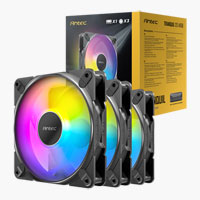 Antec Tranquil ARGB 120mm PWM Case Fan Black 3PK with ARGB/PWM Hub