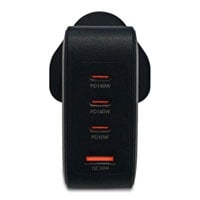 Xclio Premium 140W USB-C/A Compact 4-port GaN III Charger 3C1A UK Wall Plug