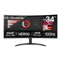 Open Box LG 34" Ultrawide 34WR50QK-B QHD Curved HDR Business/Gaming Monitor