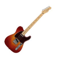 Fender MIJ Hybrid II Tele Flame Sunset Orange Transparent