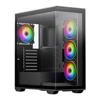 Vida Solus Black Tempered Glass ATX PC Gaming Case