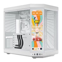 HYTE Y70 Touch Infinite Dual Chamber Tempered Glass Mid Tower Gaming Case with 14.9" 60Hz Display