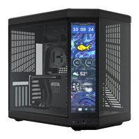 HYTE Y70 Touch Infinite Dual Chamber Tempered Glass Mid Tower Gaming Case with 14.9" 60Hz Display