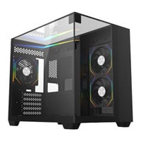 CIT Eclipse Black MicroATX PC Case with 3x Eclipse Infinity ARGB Fans