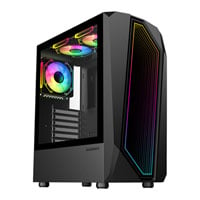 GameMax Time Bandit Black Mid Tower Tempered Glass PC Gaming Case