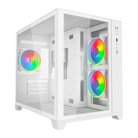 Vida Akira V2 White Tempered Glass Micro-ATX PC Gaming Case