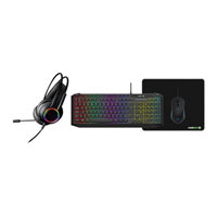 GameMax Pulse 4-in-1 RGB Keyboard Mouse Headset and Mouse Pad Combo