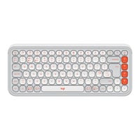 Logitech POP Icon Keys Wireless Mini Keyboard UK English - Off White/Orange