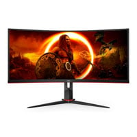 Open Box AOC CU34G2XP/BK 34" WQHD 180Hz Curved Freesync Premium Gaming Monitor