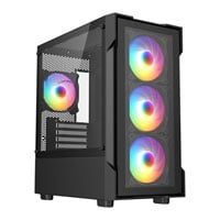 CiT Tsunami Black Tempered Glass MicroATX Case