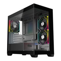 CiT Mercury Black Tempered Glass MicroATX Case