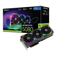 PNY NVIDIA GeForce RTX 5080 16GB ARGB Overclocked Triple Fan Blackwell Graphics Card