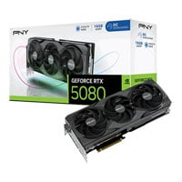 PNY NVIDIA GeForce RTX 5080 16GB Overclocked Triple Fan Blackwell Graphics Card